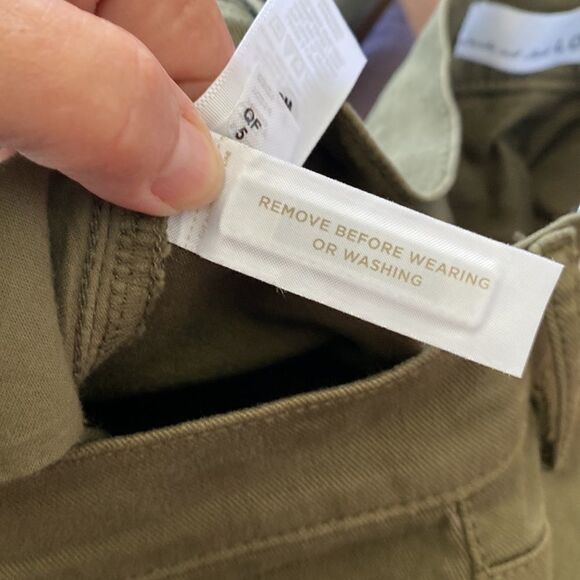 LOFT Ann Taylor High‎ -Rise Button Front Skinny Ankle Jean Olive Size 2 NWT - Picture 14 of 14